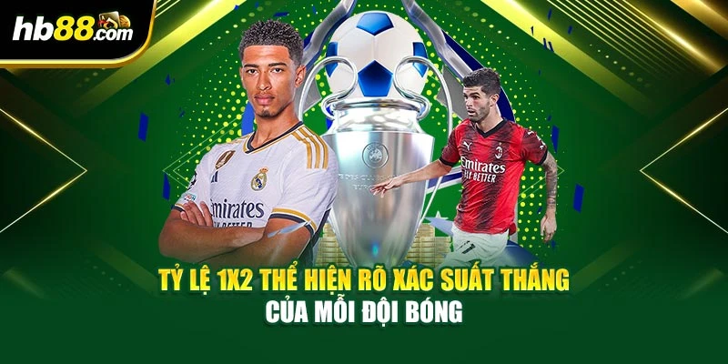 Tỷ lệ 1X2 thể hiện rõ xác suất thắng của mỗi đội bóng